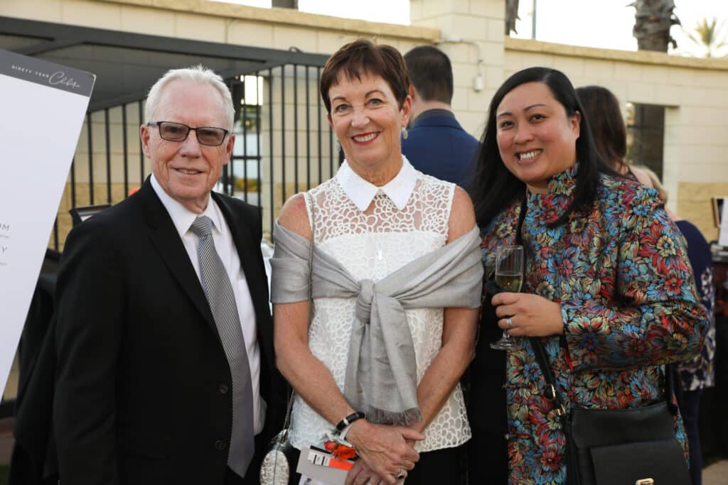 Ray Skelton, Katie Skelton, Chief Nursing Officer and Sr. Thuy Tran, CSJ